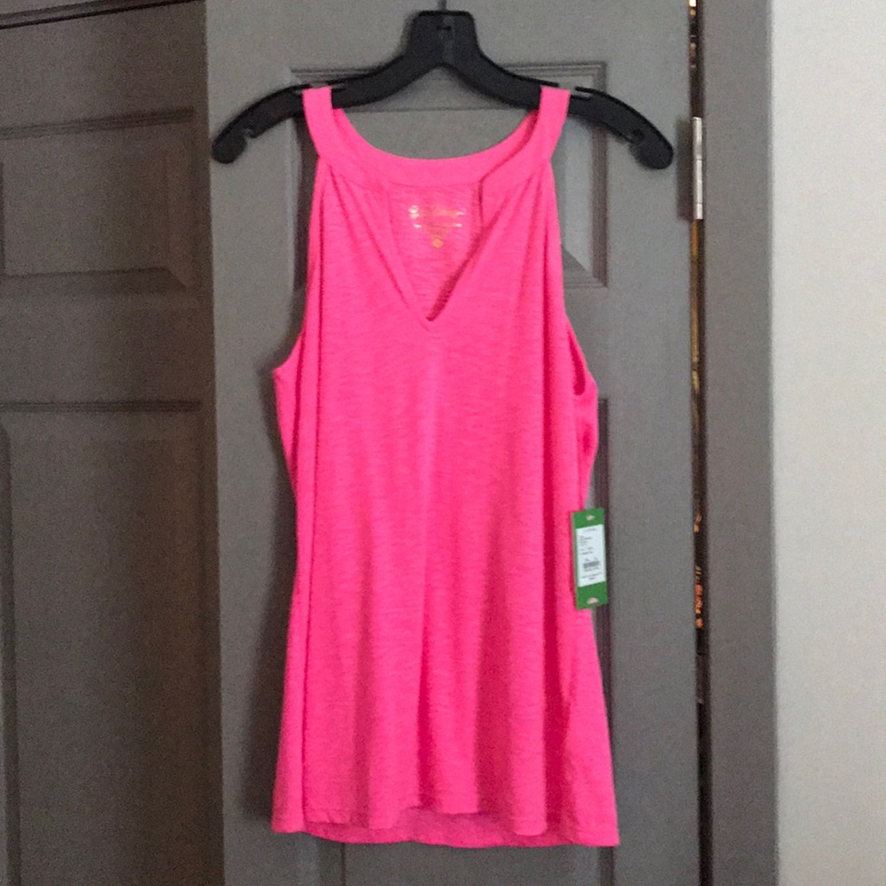 Lilly Pulitzer Arya tank in flamingo pink